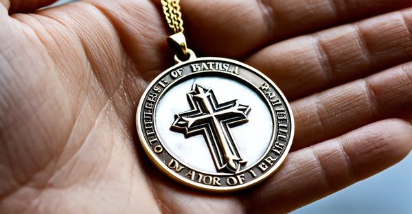Médaille de baptême en nacre : un héritage spirituel unique